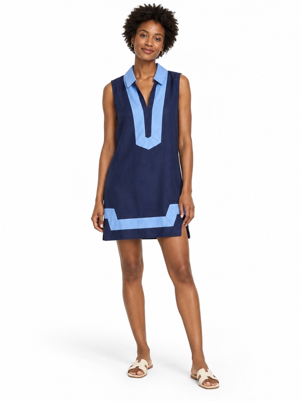 Sail to Sable Navy + Blue Shift Dress
